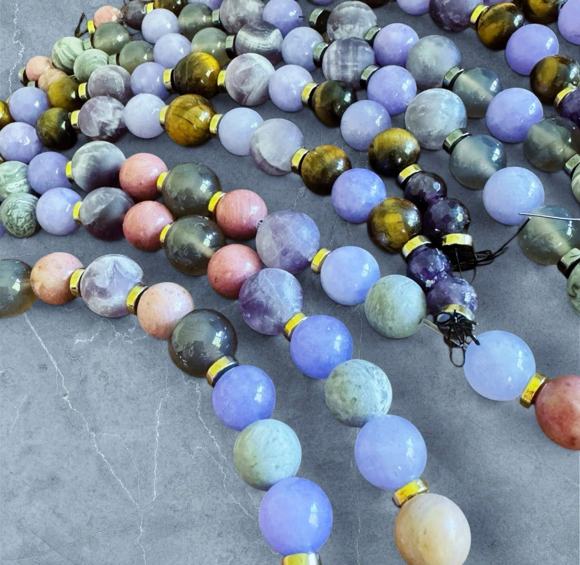 Ogłowie SoulConnection 💜 natural stones / dark chestnut