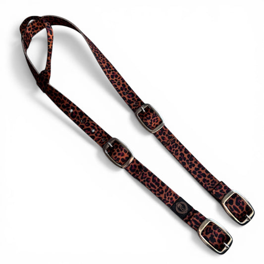 Nylon / cheetah bridle